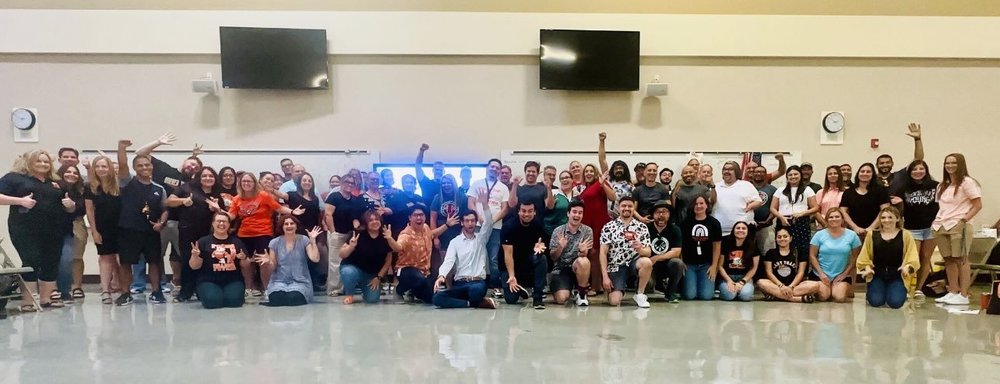 chs staff excited together